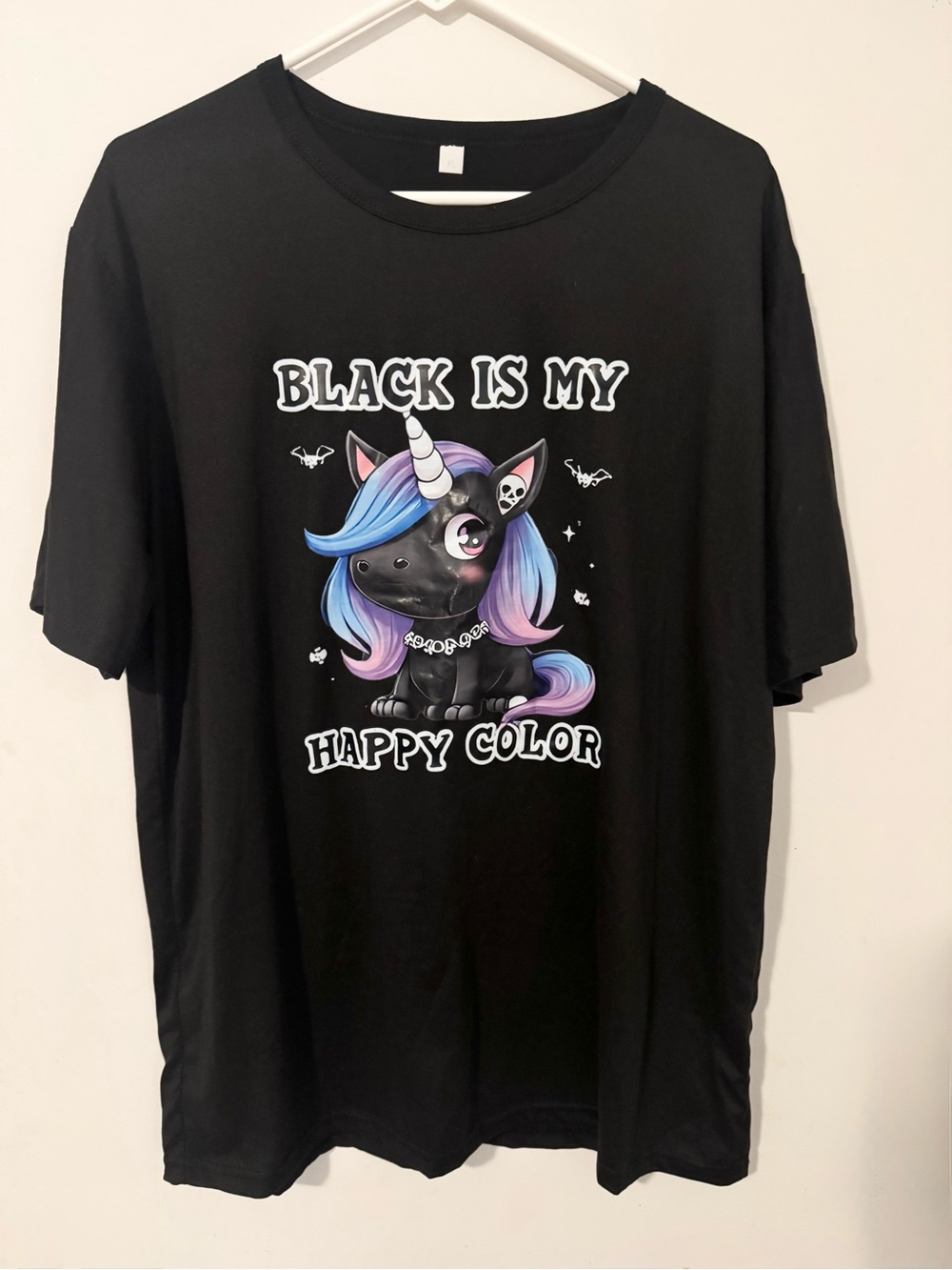 “Black Is My Happy Color” Unicorn T-Shirt